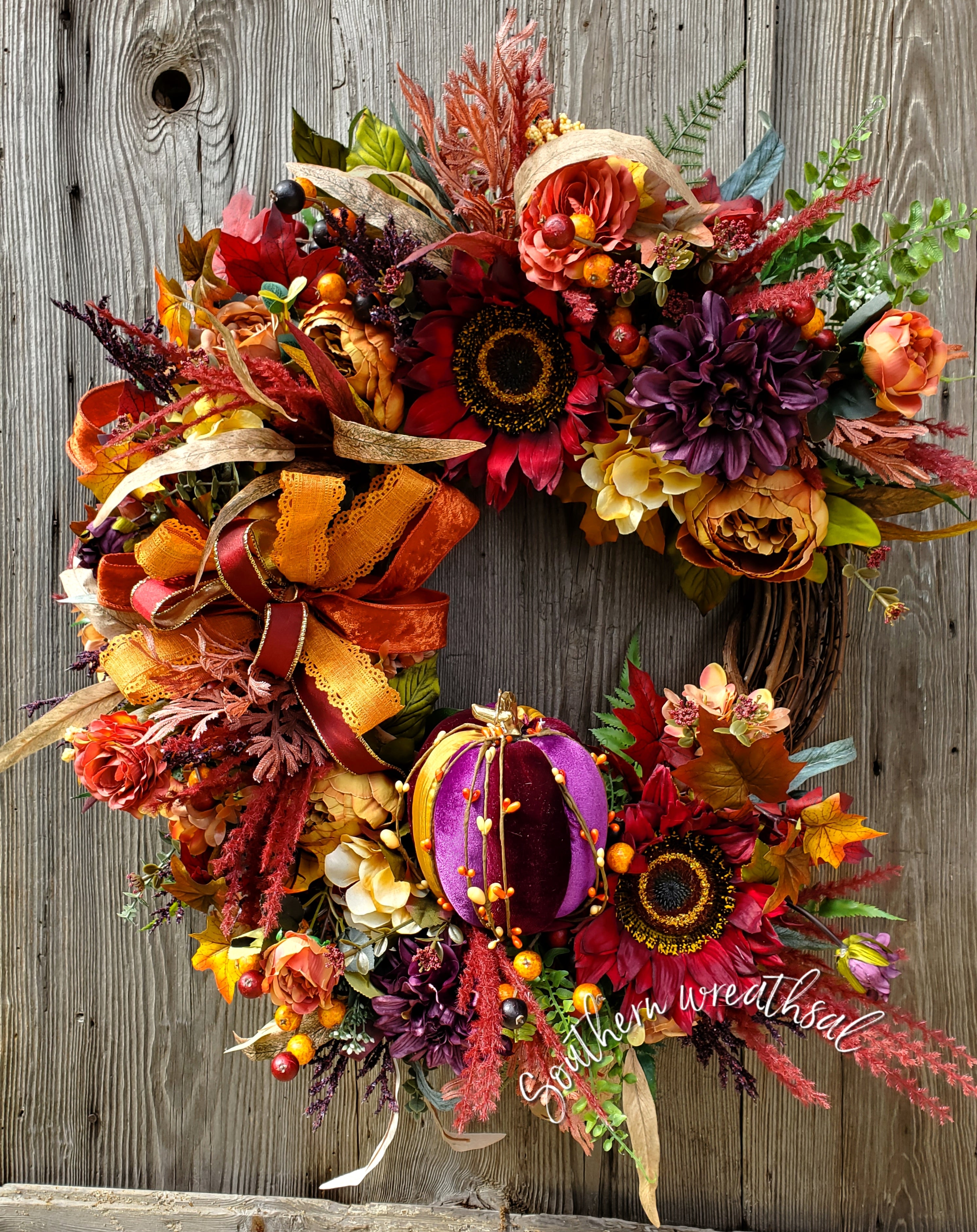 Fall Wreath, Pumpkin Wreath, Autumn shops Wreath