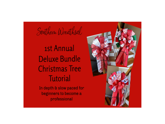 Christmas Tree Topper Tutorial Bundle -How to make Bows